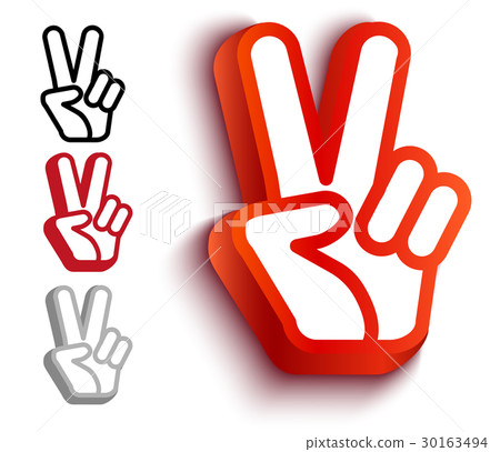 Hand and two fingers 30163494