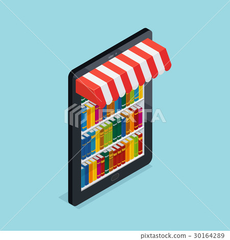 Online Bookstore Isometric Illustration - Stock Illustration [30164289 ...