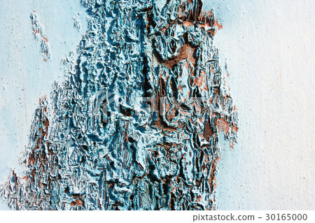 Blue rusty background,  rough texture  cracks. 30165000
