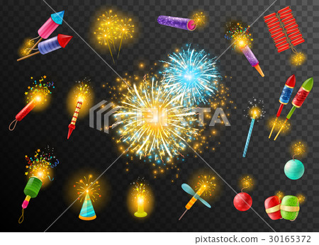 Firework Crackers Pyrotechnic Dark Background Firework Crackers Pyrotechnic Dark Background 30165372