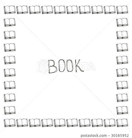 Book doodle frame 30165952
