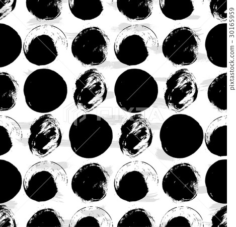 Seamless black and white hand drawn pattern - Stock Illustration ...