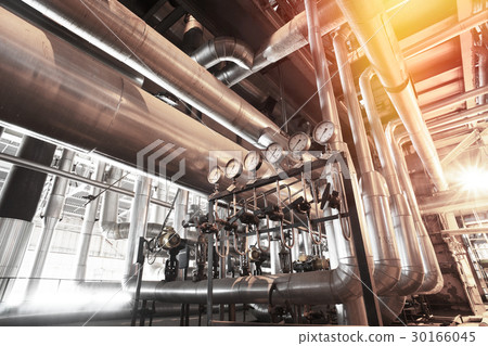 Industrial zone, Steel pipelines, valves and gauge 30166045