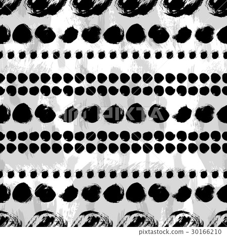 Seamless black and white hand drawn pattern - Stock Illustration ...