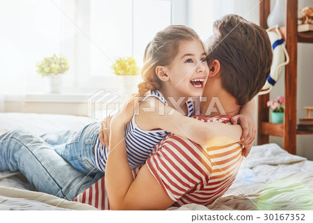 father and daughter play father and daughter play 30167352