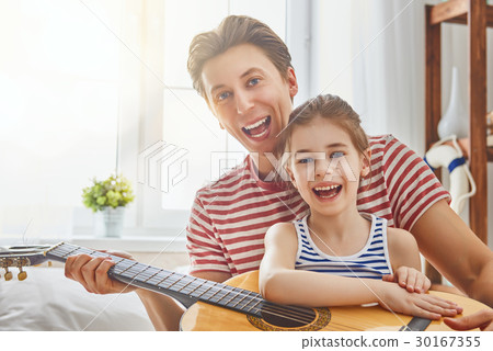 father and daughter play father and daughter play 30167355