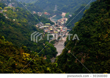 風景 山 樹 房子 部落 河 山河 山川 烏來 30168080