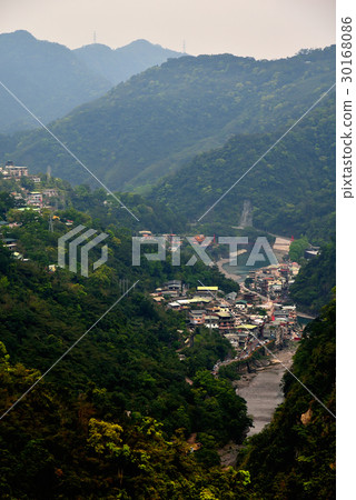 風景 山 樹 房子 部落 河 山河 山川 烏來 30168086
