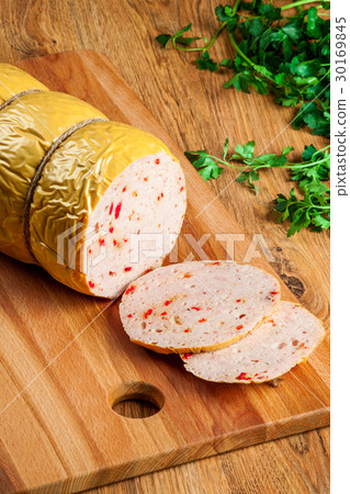 Boiled Sausage Closeup Boiled Sausage Closeup 30169845
