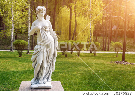 Artemis Sculpture. Statue of a female hunter with Artemis Sculpture. Statue of a female hunter with 30170858