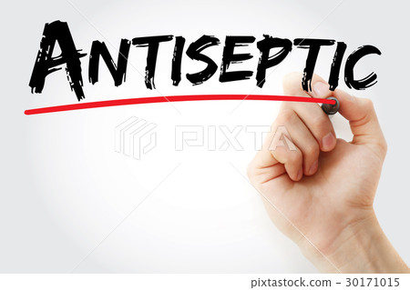 Hand writing Antiseptic with marker Hand writing Antiseptic with marker 30171015