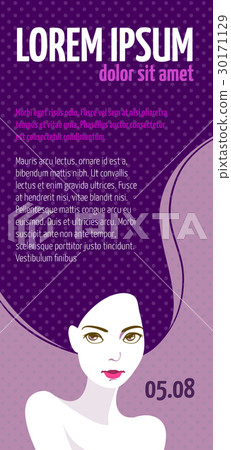 Design template with face of a beautiful woman  30171129