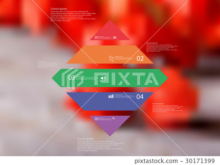 Illustration infographic template with rhombus - Stock Illustration ...