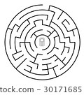 Round vector maze. 30171685