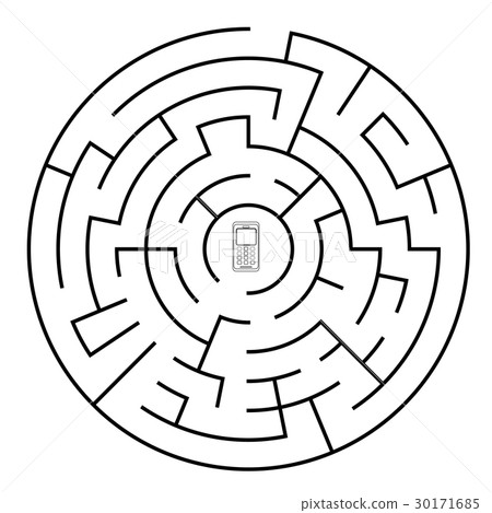 Round vector maze. Round vector maze. 30171685