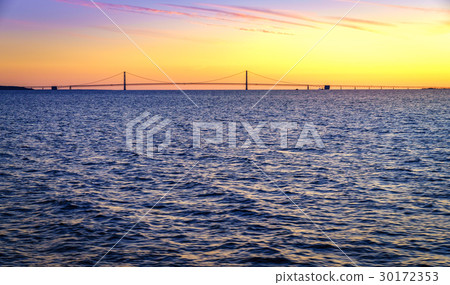Sunset over Straits of Mackinac Sunset over Straits of Mackinac 30172353
