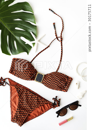 Beach Summer Holiday Vacation Bikini Swimwear Concept Beach Summer Holiday Vacation Bikini Swimwear Concept 30175711