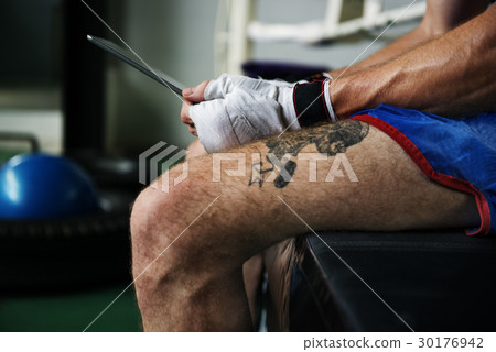 Boxer Training Learning Education Digital Tablet Concept Boxer Training Learning Education Digital Tablet Concept 30176942