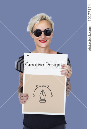 Creative Design Content Pen Icon Graphic Creative Design Content Pen Icon Graphic 30177124