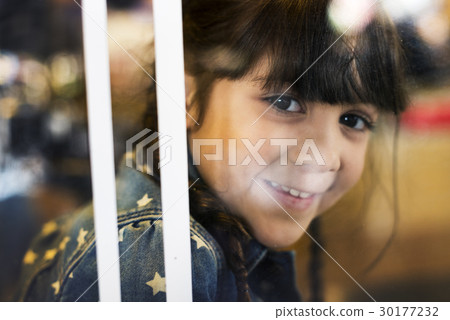 Little Girl Smiling Happiness Blurred Defocused Little Girl Smiling Happiness Blurred Defocused 30177232