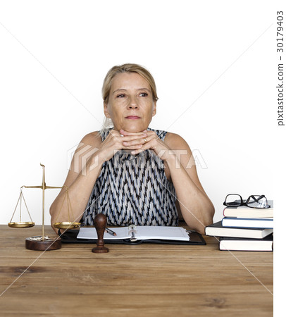 Woman Working Justice Scale Judgement Law 30179403