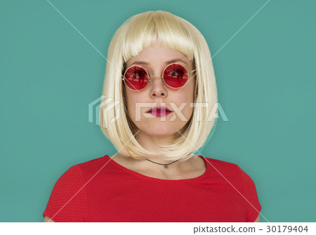 Caucasian Woman Cool Neutral Poker Face 30179404