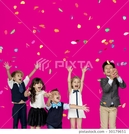 Children Smiling Happiness Friendship Togetherness Celebration Studio Portrait Children Smiling Happiness Friendship Togetherness Celebration Studio Portrait 30179651