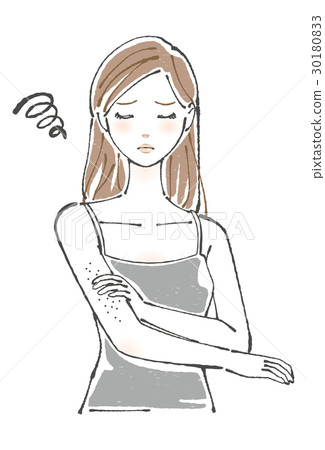 A woman whose arm's pores are dark A woman whose arm's pores are dark 30180833