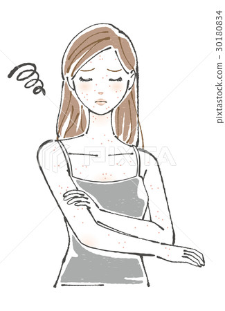濕疹的女人 30180834