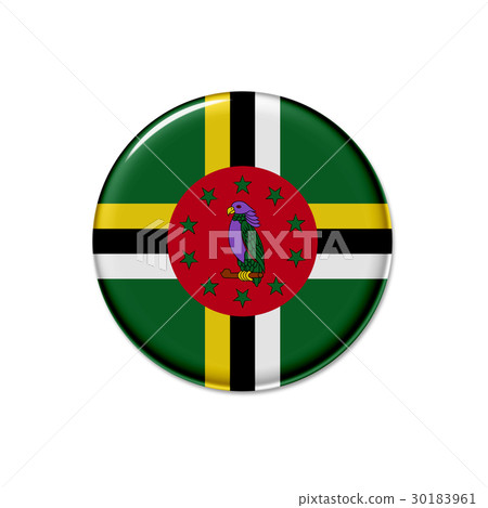 Can badge national flag icon Dominica Can badge national flag icon Dominica 30183961