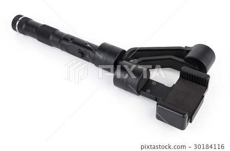Black metal smartphone stabilizer isolated  30184116