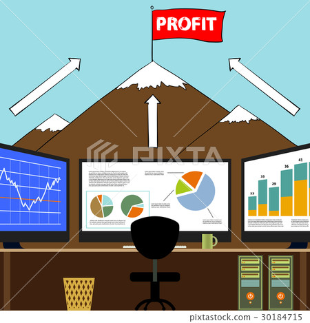 Workplace broker. Stock illustration. Workplace broker. Stock illustration. 30184715