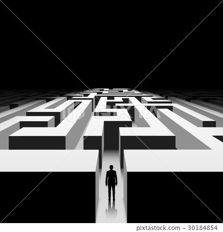 Dark labyrinth. Stock illustration. 30184854