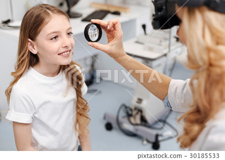 Scrupulous specialist indicating eye problems Scrupulous specialist indicating eye problems 30185533