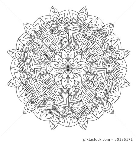 Flower Mandala vector illustration Flower Mandala vector illustration 30186171