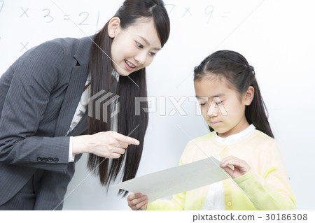 Teacher and girl elementary school teacher teacher teacher 30186308