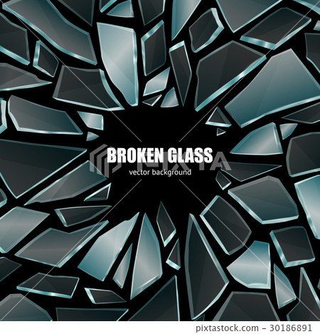 Broken Black Glass Background Poster    30186891
