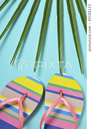 colorful striped-patterned flip-flops colorful striped-patterned flip-flops 30188123