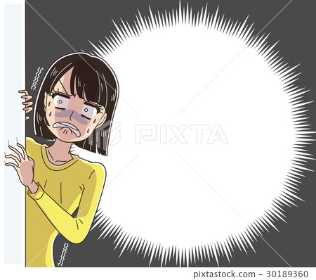 Women who are shocked (with balloon) Women who are shocked (with balloon) 30189360