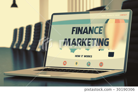 Finance Marketing Concept on Laptop Screen. 3d. 30190306