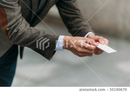 Asia success business people business card 30190670