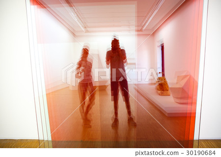 Blur reflection of men and women Blur reflection of men and women 30190684