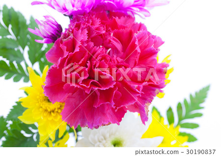 Colorful flower bouquet arrangement  on white  30190837