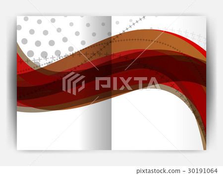 Business report cover template wave Business report cover template wave 30191064