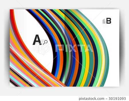 Business report cover template wave Business report cover template wave 30191093