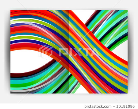 Business report cover template wave Business report cover template wave 30191096