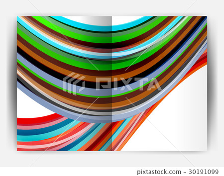 Business report cover template wave Business report cover template wave 30191099