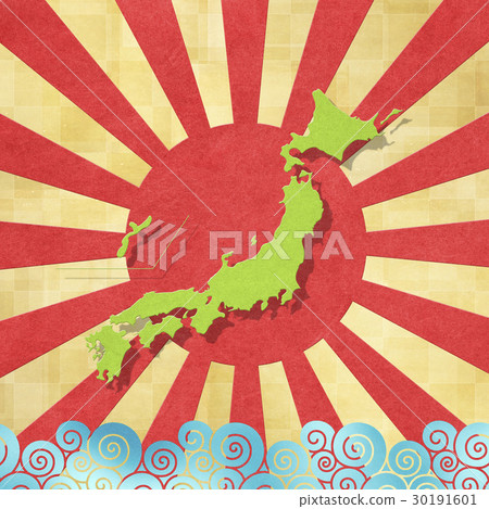 Background material feeling Japanese Asahi Flag Japan 30191601
