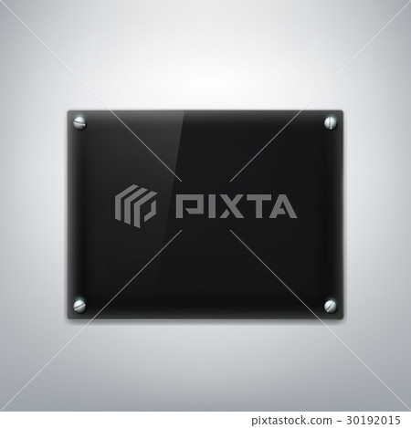 Black plate. Stock illustration. 30192015