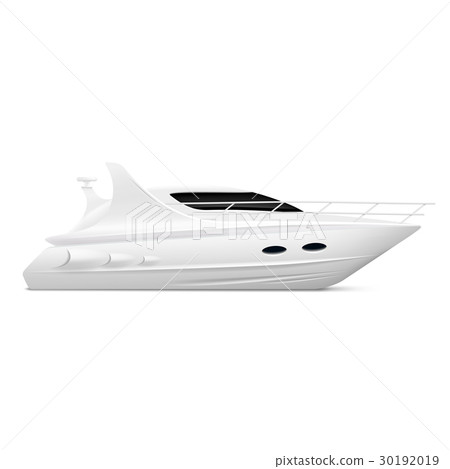 White yacht. Stock illustration. White yacht. Stock illustration. 30192019